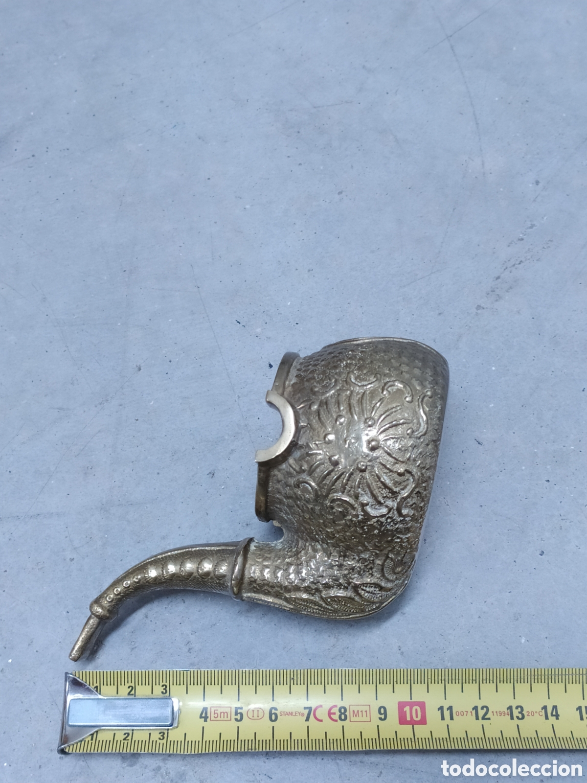 Ceniceros: CENICERO DE BRONCE CON FORMA DE PIPA - Foto 8