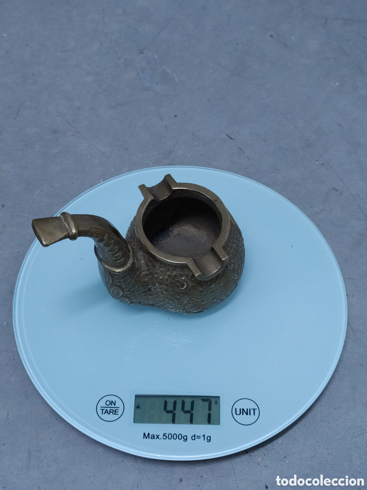 Ceniceros: CENICERO DE BRONCE CON FORMA DE PIPA - Foto 10