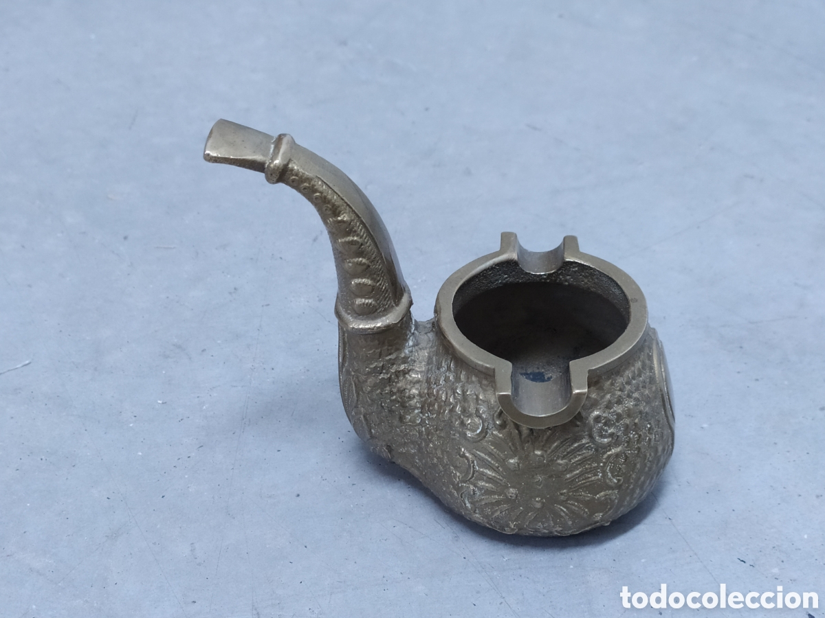 Portacenere: CENICERO DE BRONCE CON FORMA DE PIPA