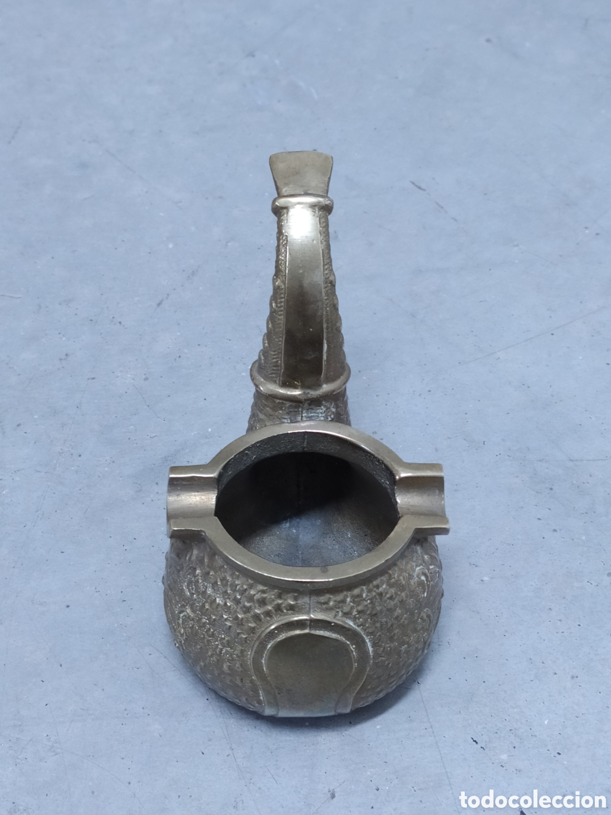 Ceniceros: CENICERO DE BRONCE CON FORMA DE PIPA - Foto 4
