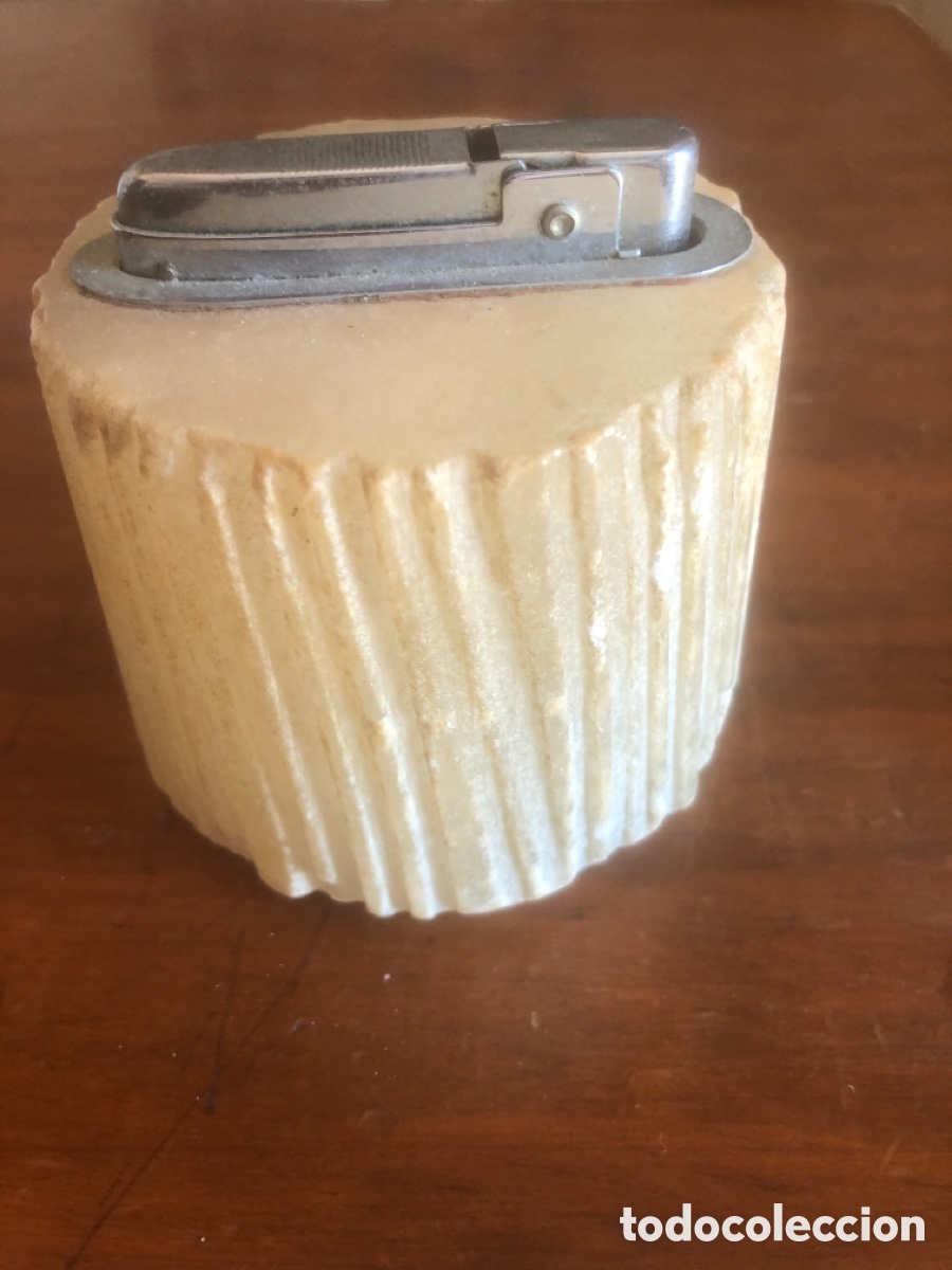 Ashtrays: Encendedor Silver match sobremesa m&aacute;rmol