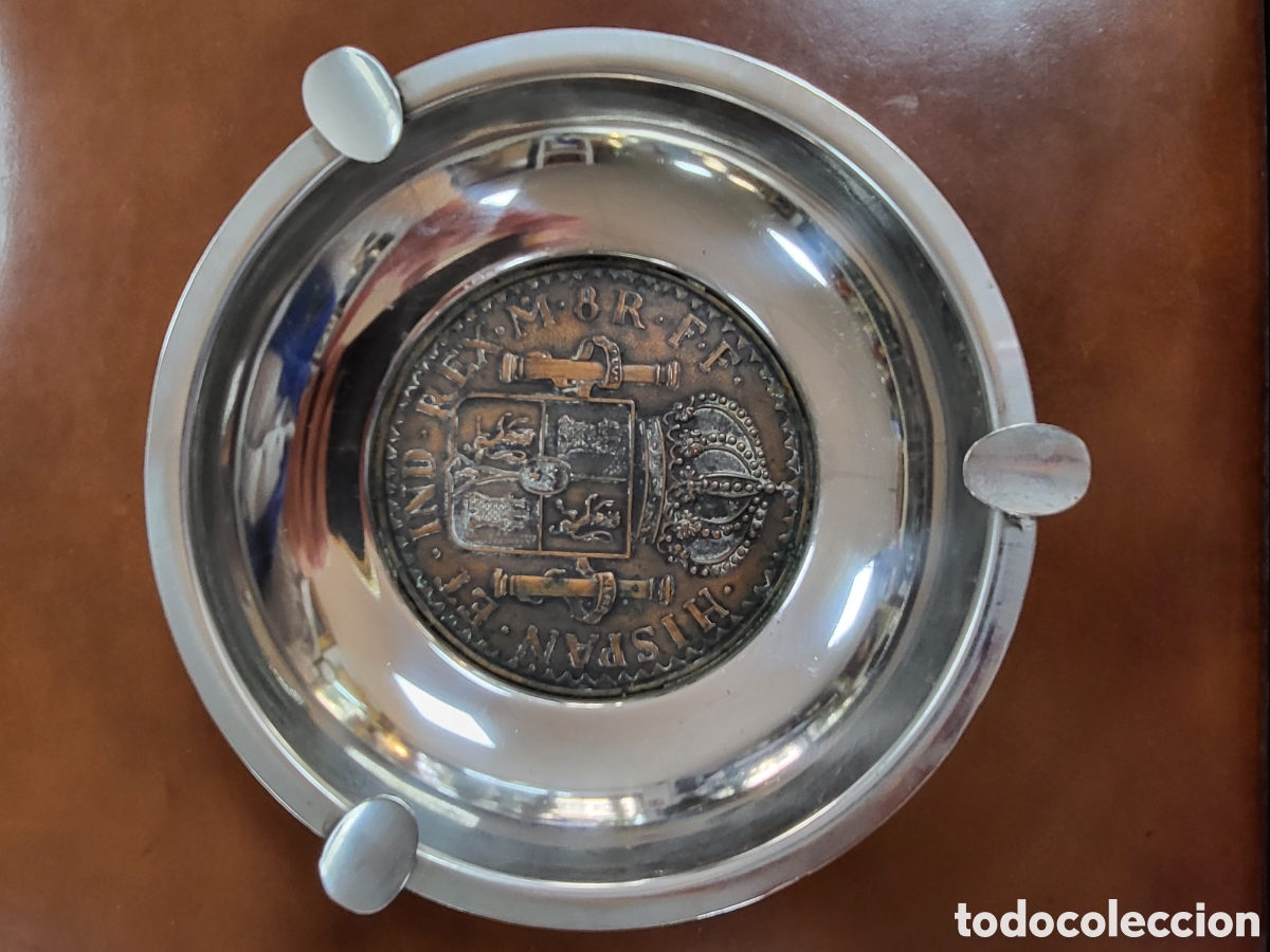Cendriers: BONITO CENICERO METAL PLATEADO 19cm DI&Aacute;METRO