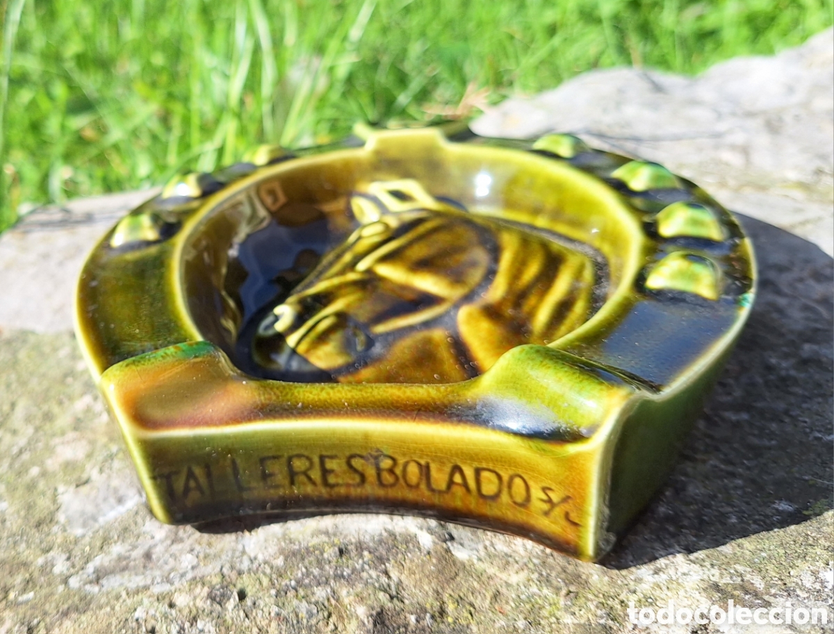 Ashtrays: Bonito Cenicero Publicidad Talleres Bolado S.L Santander (Cantabria) - Fabrica de Loza Ibero Tanagra