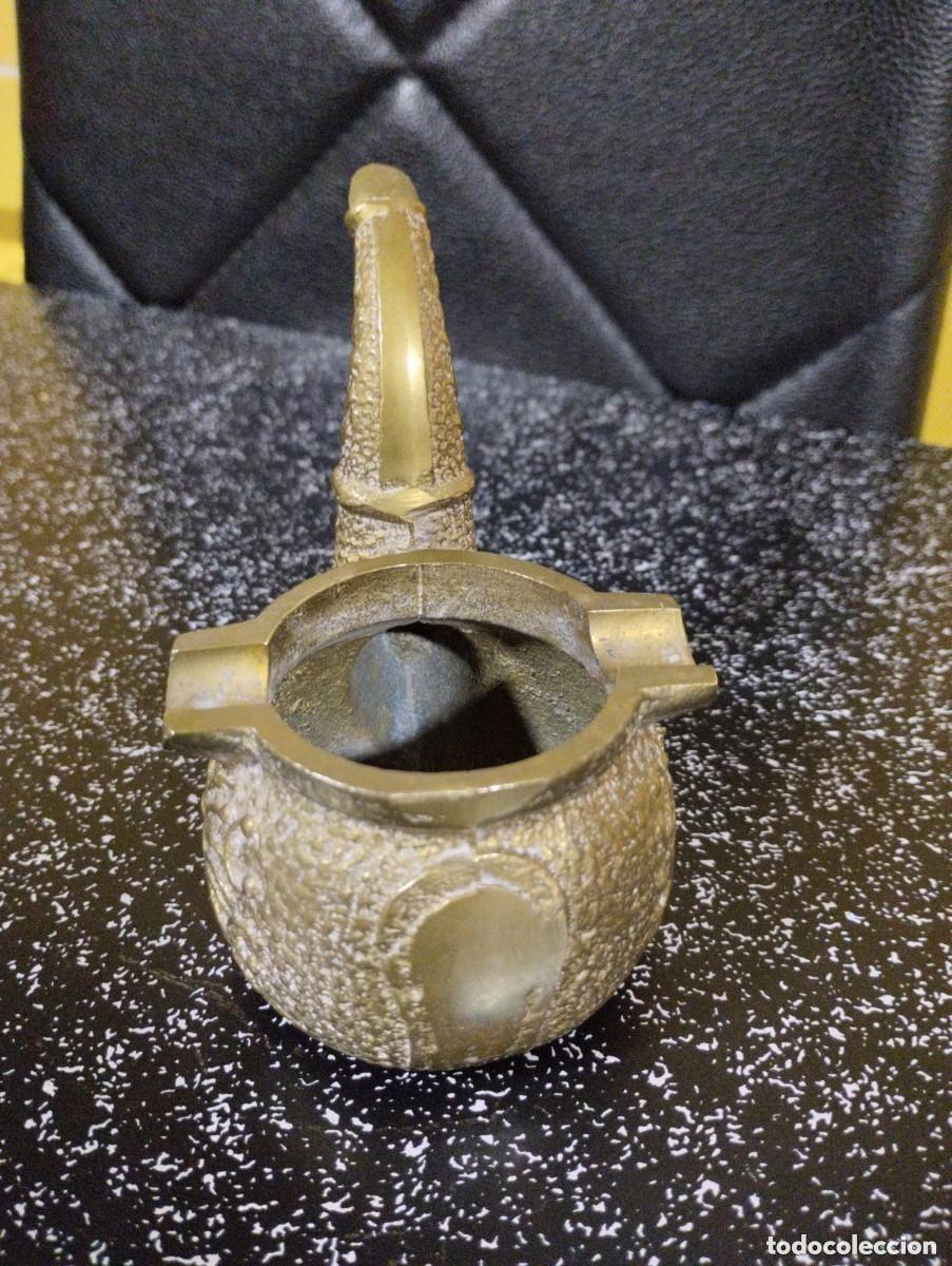 Ceniceros: cenicero de bronce en forma de pipa - Foto 4