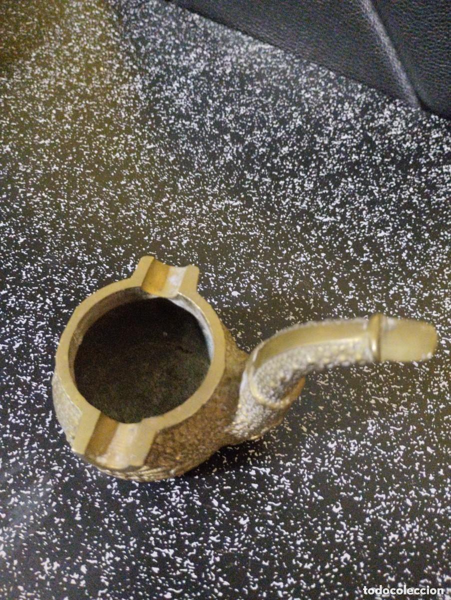Ceniceros: cenicero de bronce en forma de pipa - Foto 6