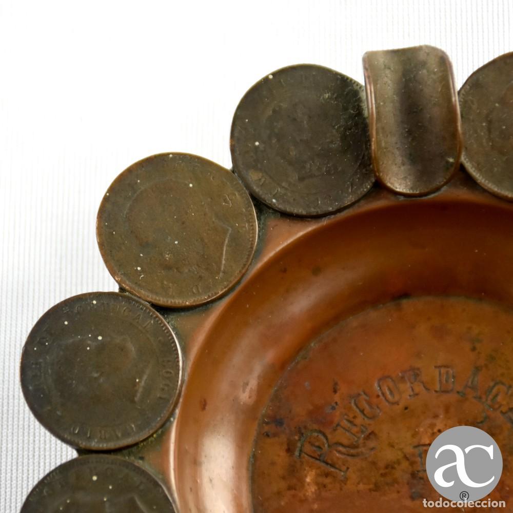 Ceniceros: Cinzeiro em cobre e moedas antigas, &ldquo;Recorda&ccedil;&atilde;o de &Eacute;vora&rdquo; - Foto 4