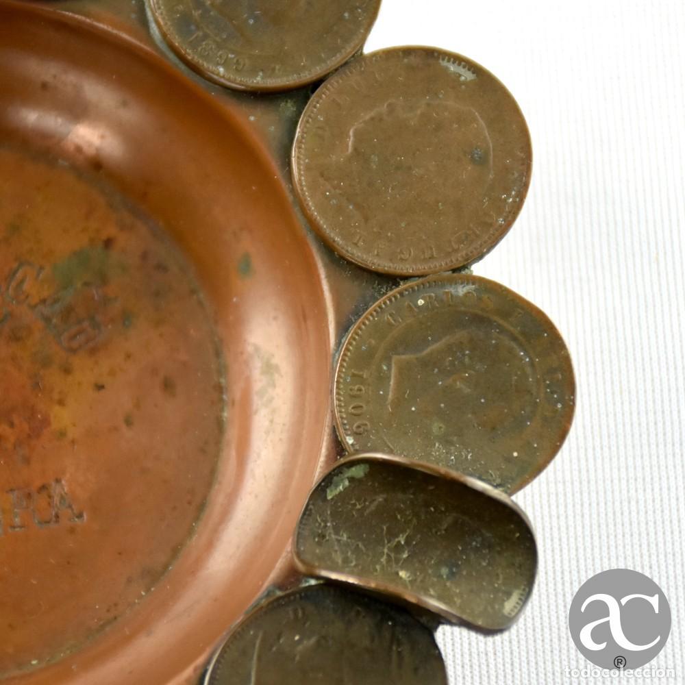 Ceniceros: Cinzeiro em cobre e moedas antigas, &ldquo;Recorda&ccedil;&atilde;o de &Eacute;vora&rdquo; - Foto 5