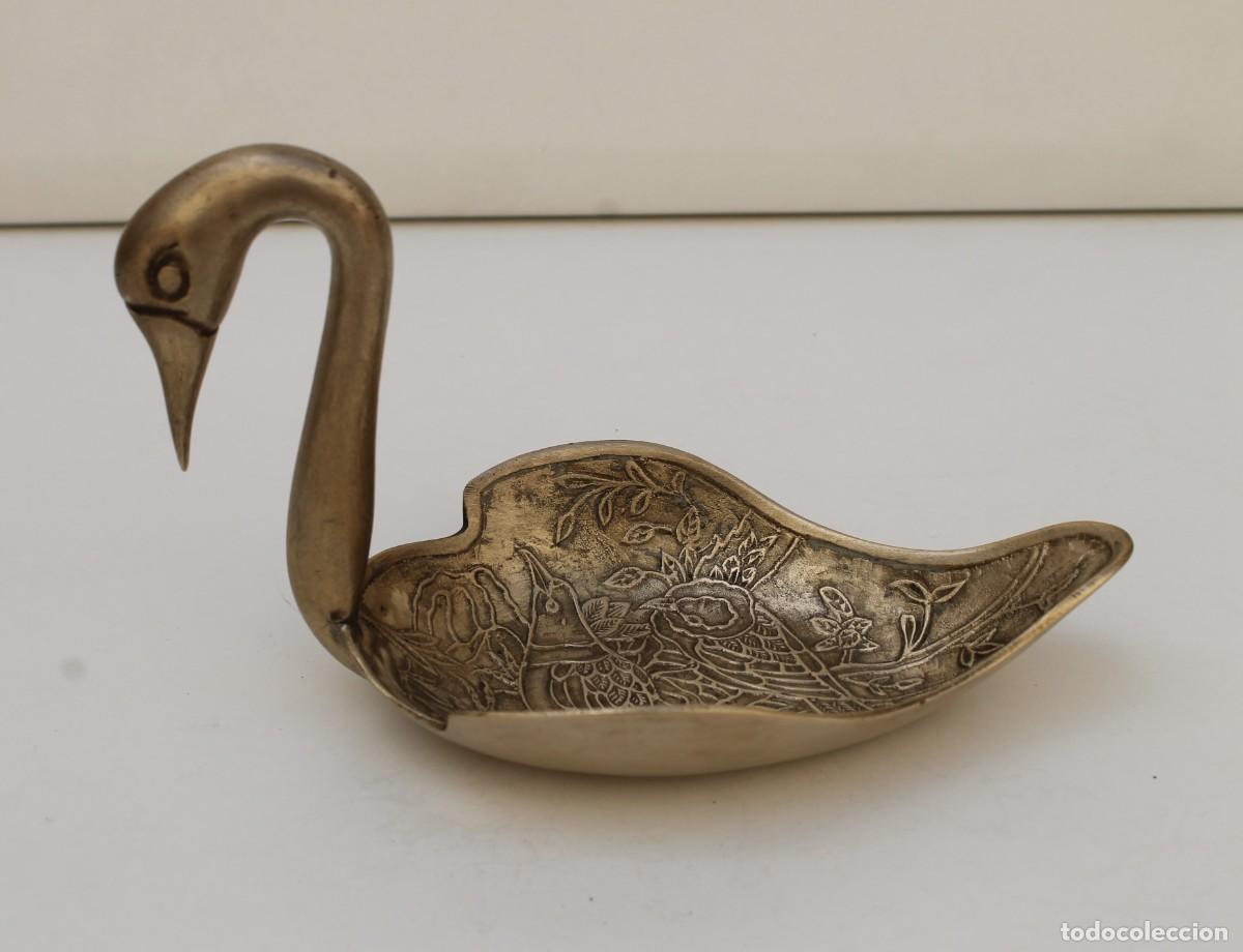 Ceniceros: CENICERO DE BRONCE CISNE - Foto 1