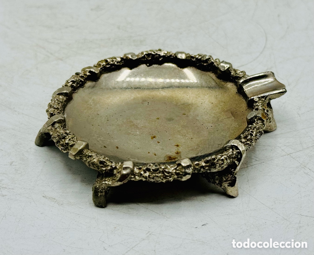 Cendriers: Antiguo Cenicero Plateado