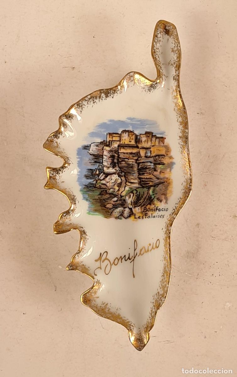 Cinzeiros: Cenicero Porcelana Recuerdo Isla de C&oacute;rcega Les Falaises Bonifacio France - Decoraci&oacute;n