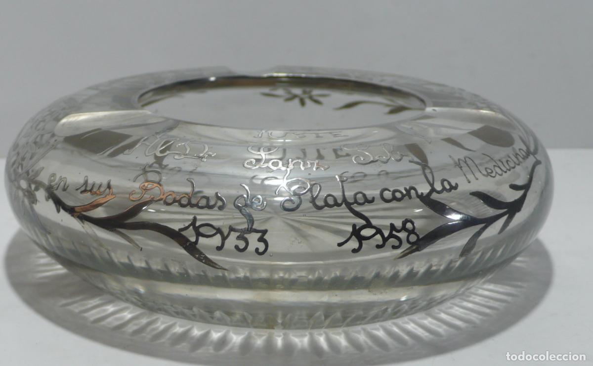 Ceniceros: CENICERO EN CRISTAL Y PLATA - Foto 2