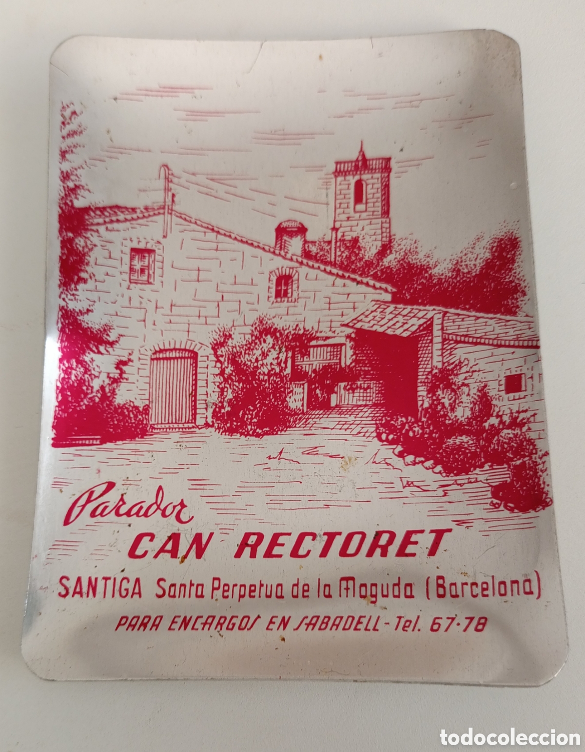 Ceniceros: Antiguo cenicero de aluminio Parador CAN RECTORET