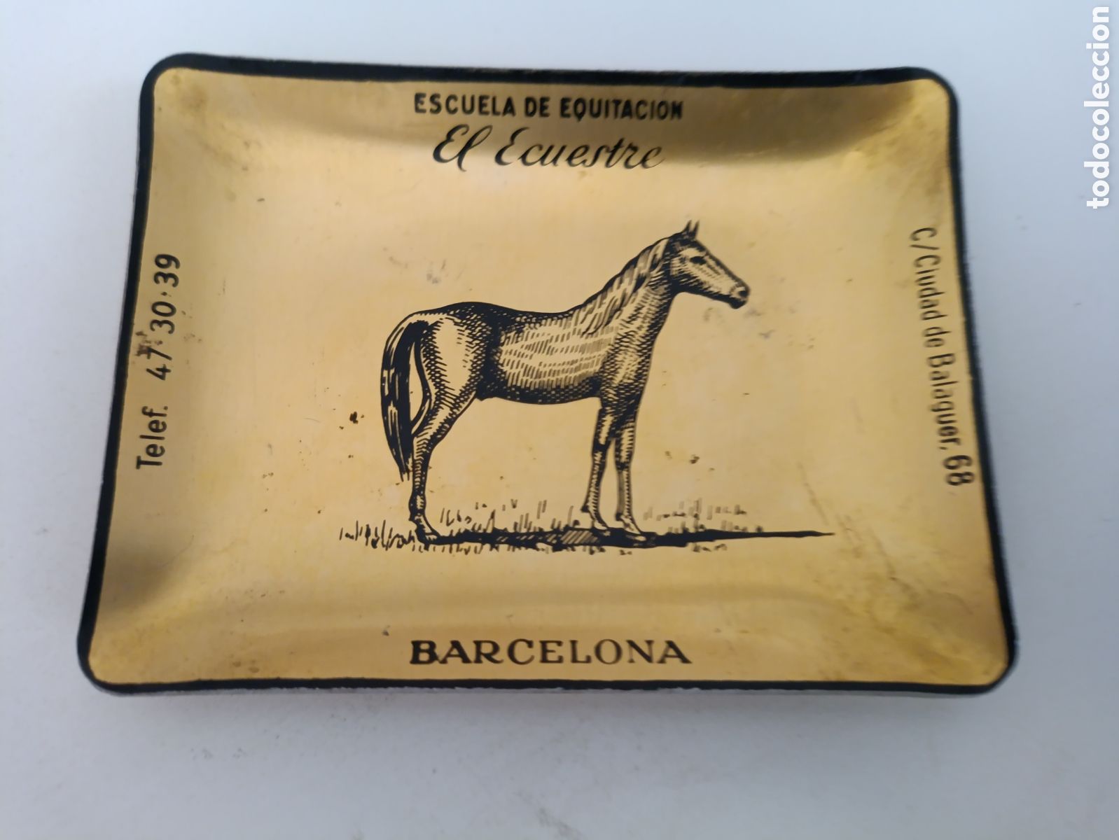 Cendriers: Antiguo cenicero ESCUELA DE EQUITACION EL ECUESTRE
