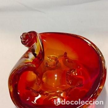 Ashtrays: Antiguo cenicero cristal de mediados S. XX de gran tama&ntilde;o