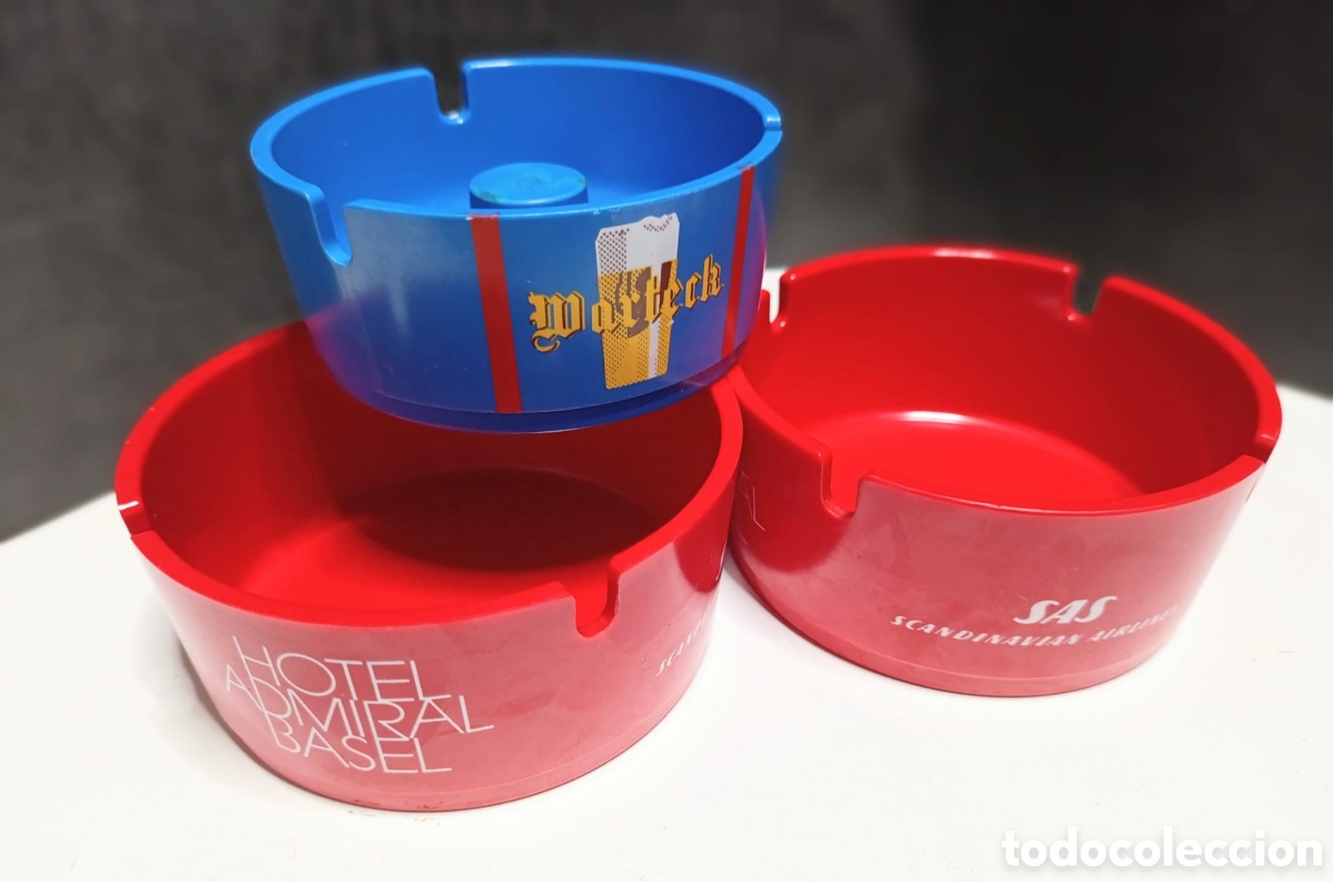 Ashtrays: Lote de 3 ceniceros Ornamin