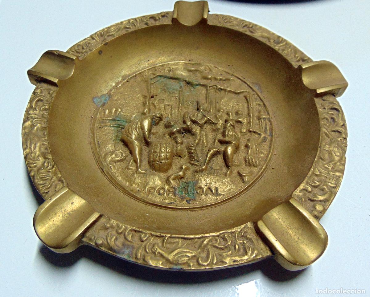 Cendriers: CENICERO DE BRONCE O LATON . PORTUGAL DIAMETRO 18 CM