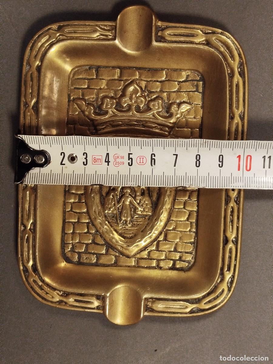 Ceniceros: CENICERO DE BRONCE FUNDIDO DE FORMA RECTANGULAR CON ESCUDO - Foto 6