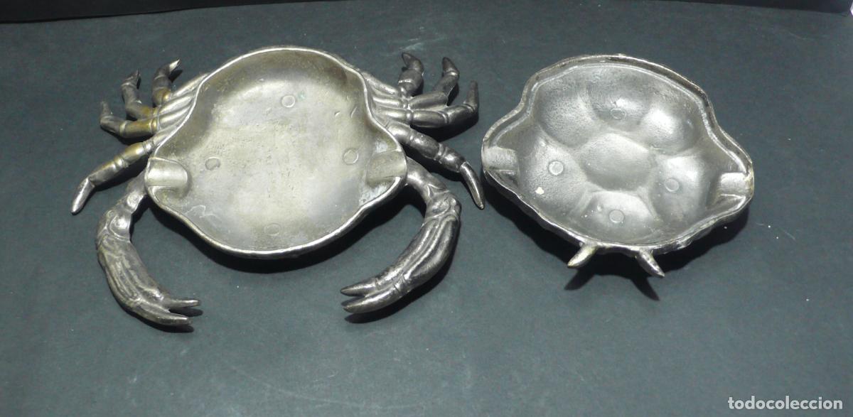 Ceniceros: CENICERO DE METAL EN FORMA DE CANGREJO - Foto 2
