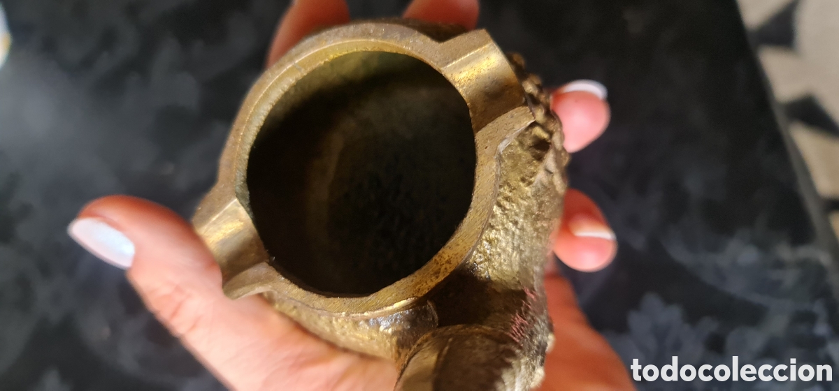 Ceniceros: Cenicero de bronce antiguo - Foto 4
