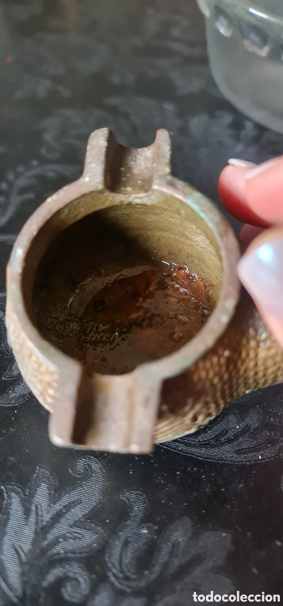 Ceniceros: Cenicero de bronce antiguo - Foto 4