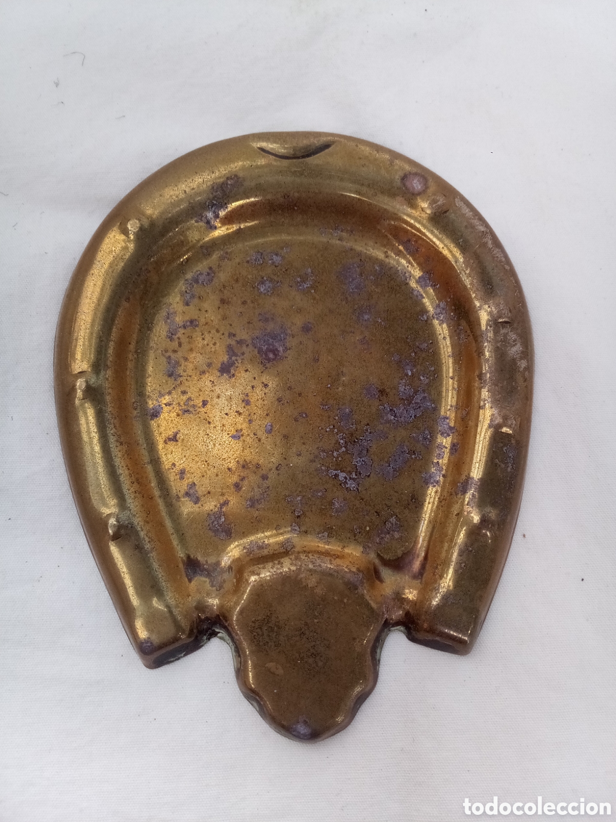 Cendriers: CENICERO DE HERRADURA METALICO BA&Ntilde;O DE LATON - INGLATERRA *BC