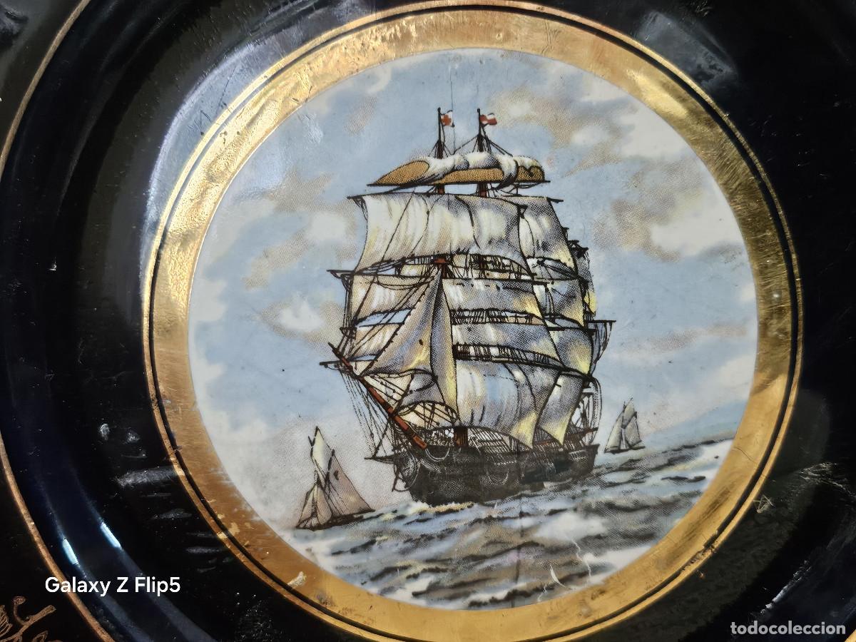 Ceniceros: plato de porcelana con barco - Foto 2