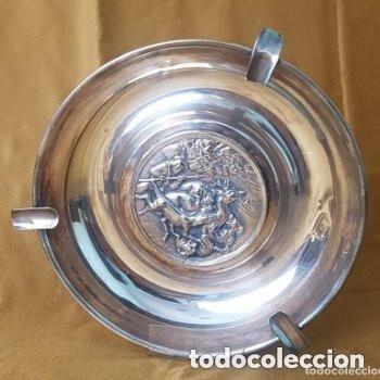 Cendriers: Cenicero alpaca ba&ntilde;ado en plata.