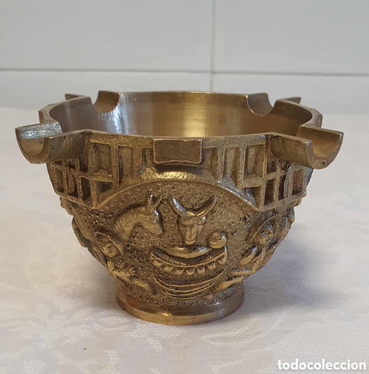 Ceniceros: Antiguo cenicero en bronce - Foto 2