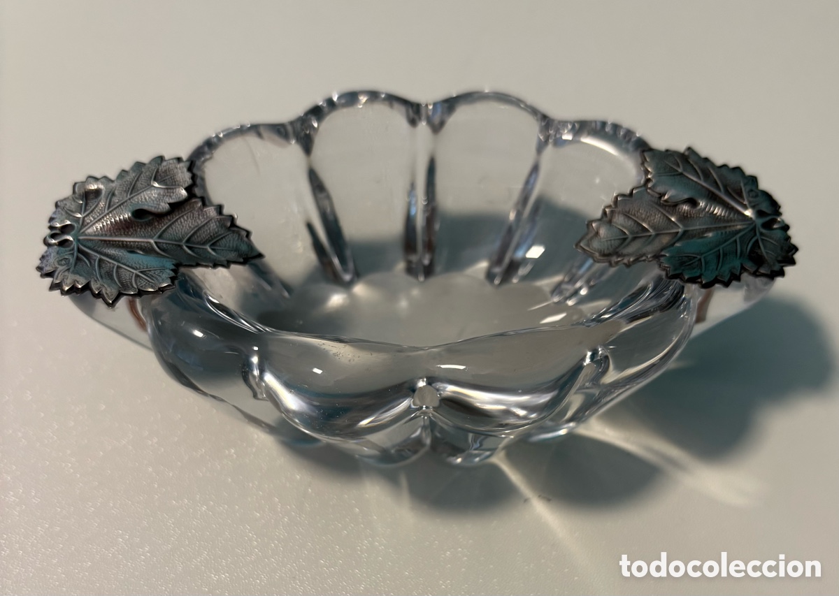 Cendriers: (L035) CRISTAL y PLATA - Cenicero antiguo.