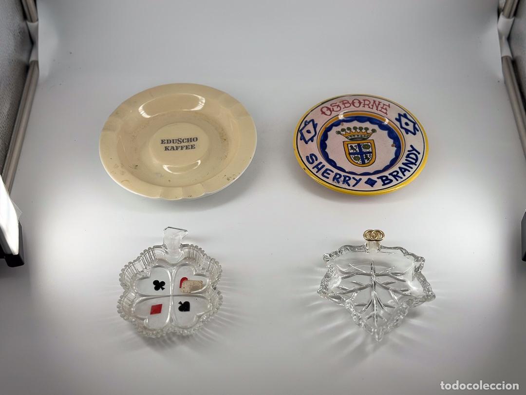 Ceniceros: LOTE DE 4 CENICEROS DE DISTINTOS MATERIALES - Foto 1