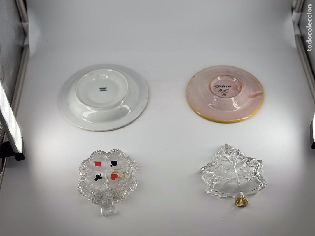 Ceniceros: LOTE DE 4 CENICEROS DE DISTINTOS MATERIALES - Foto 3