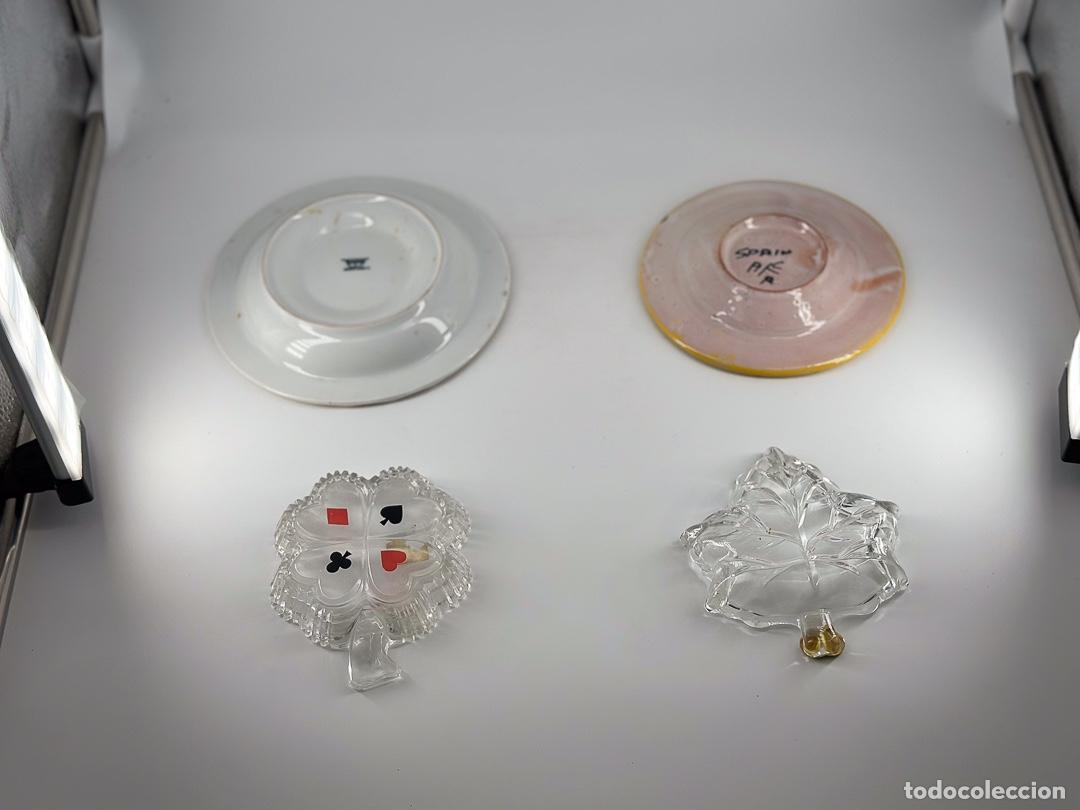 Ceniceros: LOTE DE 4 CENICEROS DE DISTINTOS MATERIALES - Foto 4