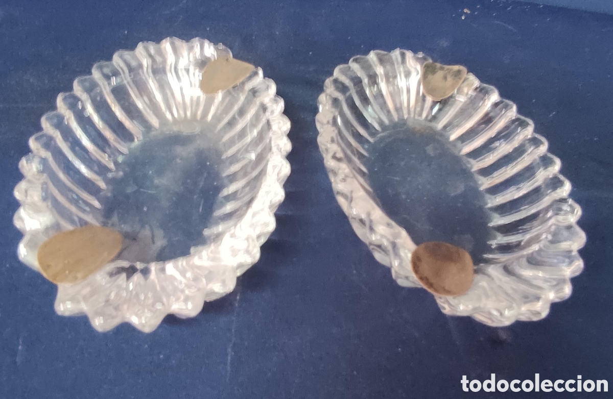 Ceniceros: Pareja de ceniceros cristal tallado