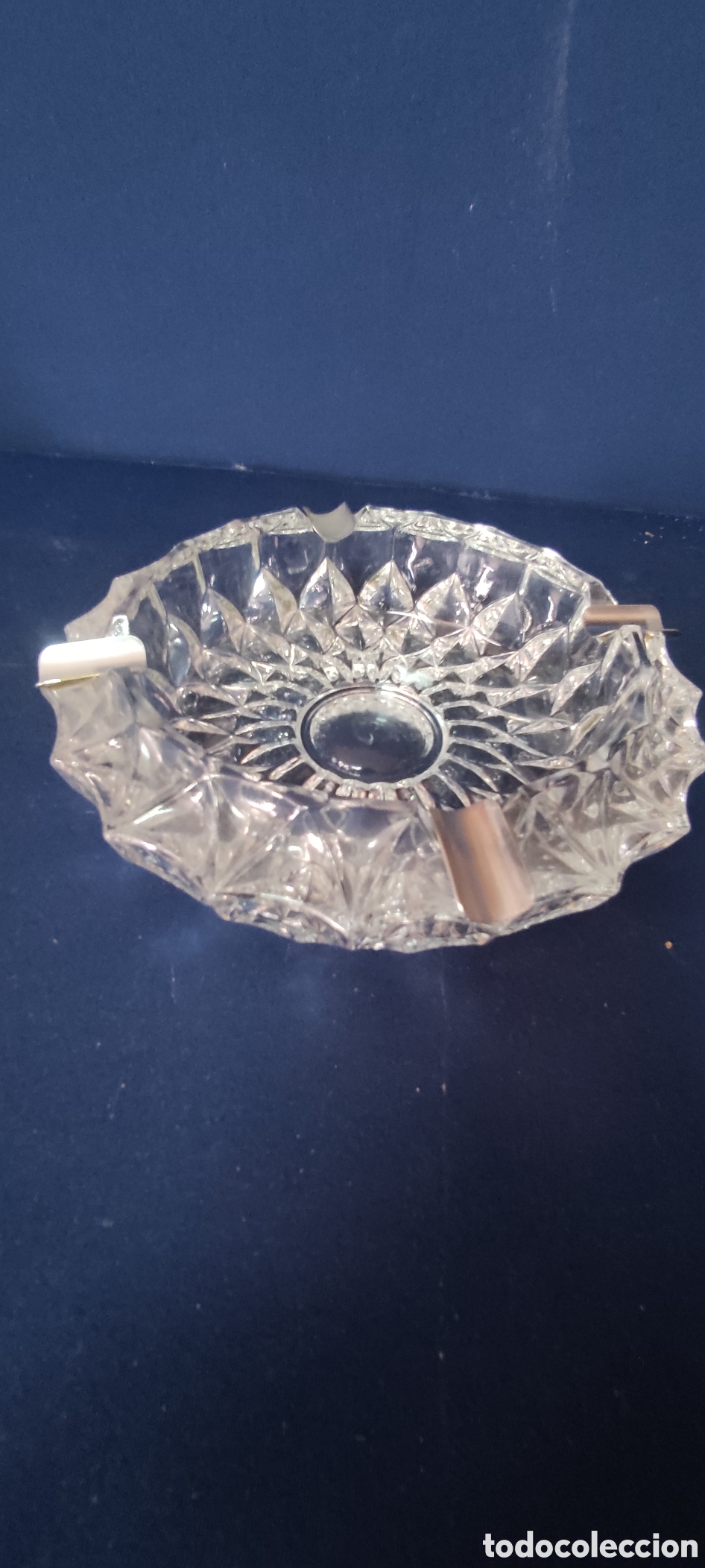 Ceniceros: Cenicero de cristal tallafo - Foto 2