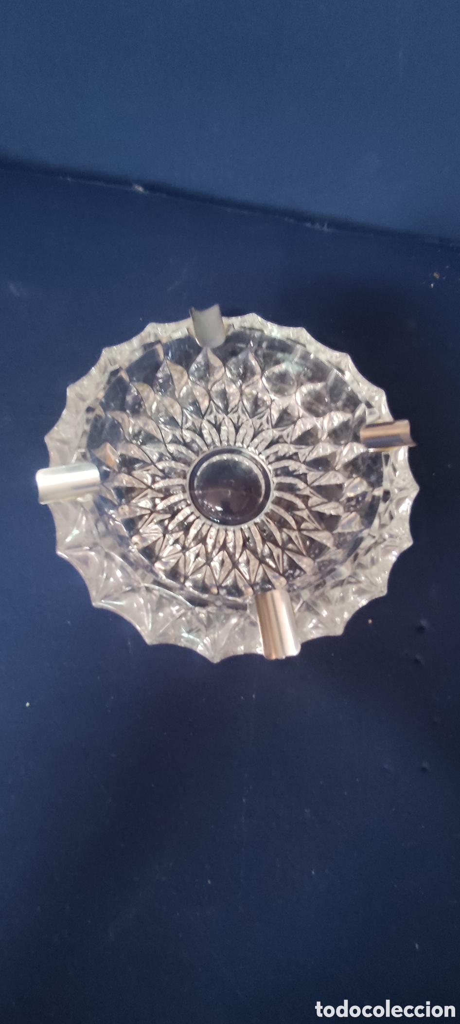 Ceniceros: Cenicero de cristal tallafo - Foto 3