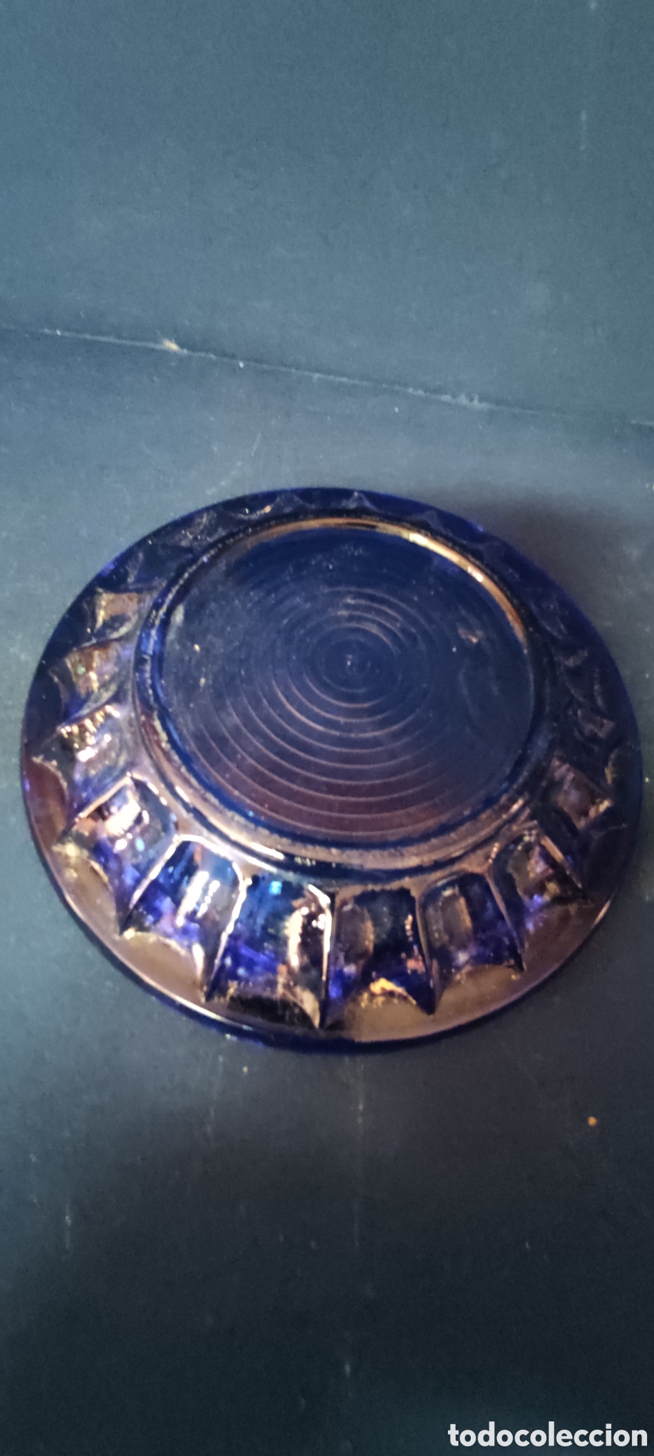 Ceniceros: Cenicero de cristal azul - Foto 5
