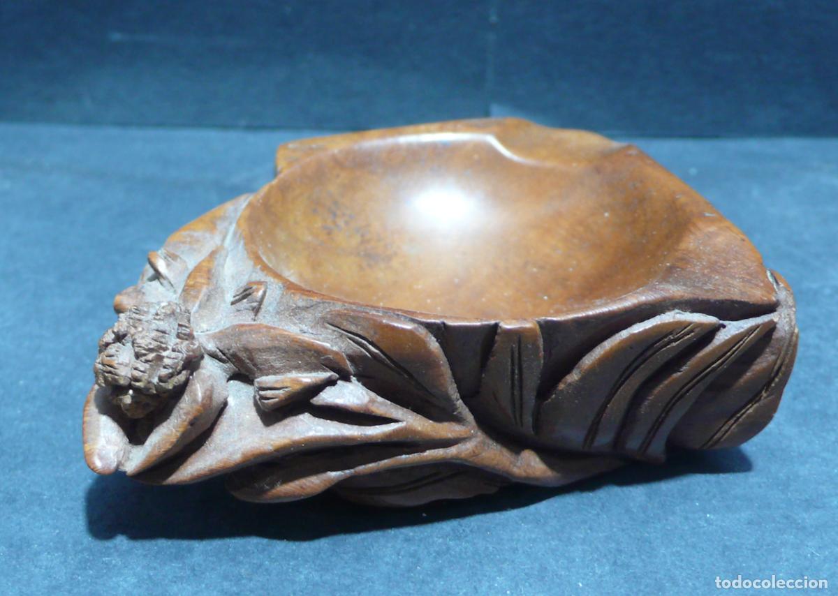 Ceniceros: PEQUE&Ntilde;O CENICERO DE MADERA - Foto 1