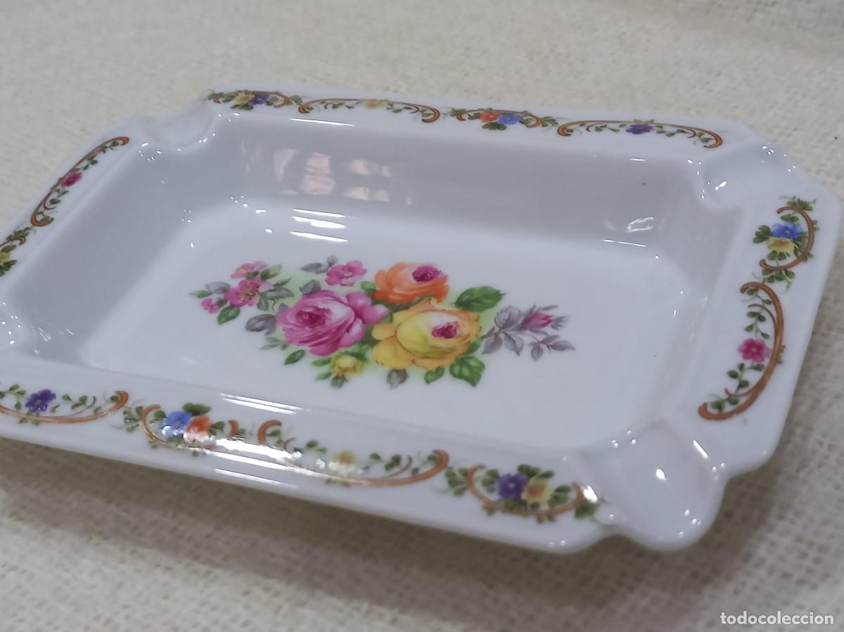 Ceniceros: CENICERO &uml;SEVE&uml; (porcelana) rectangular-flores - Foto 1