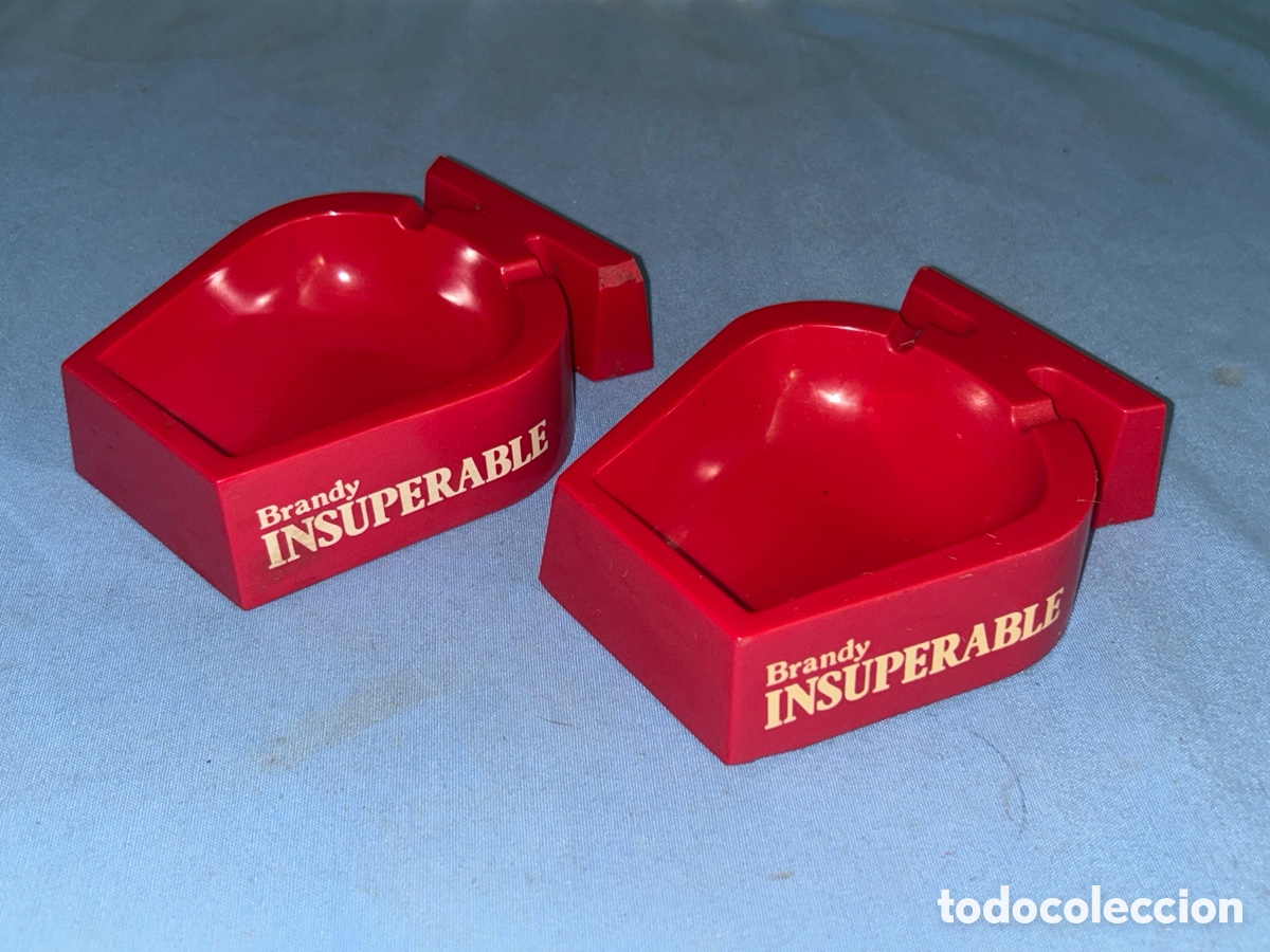 Ashtrays: LOTE DE 2 CENICEROS PROMOCIONALES PUBLICIDAD COPA JEREZ GONZALEZ BYASS SHERRY & BRANDY INSUPERABLE