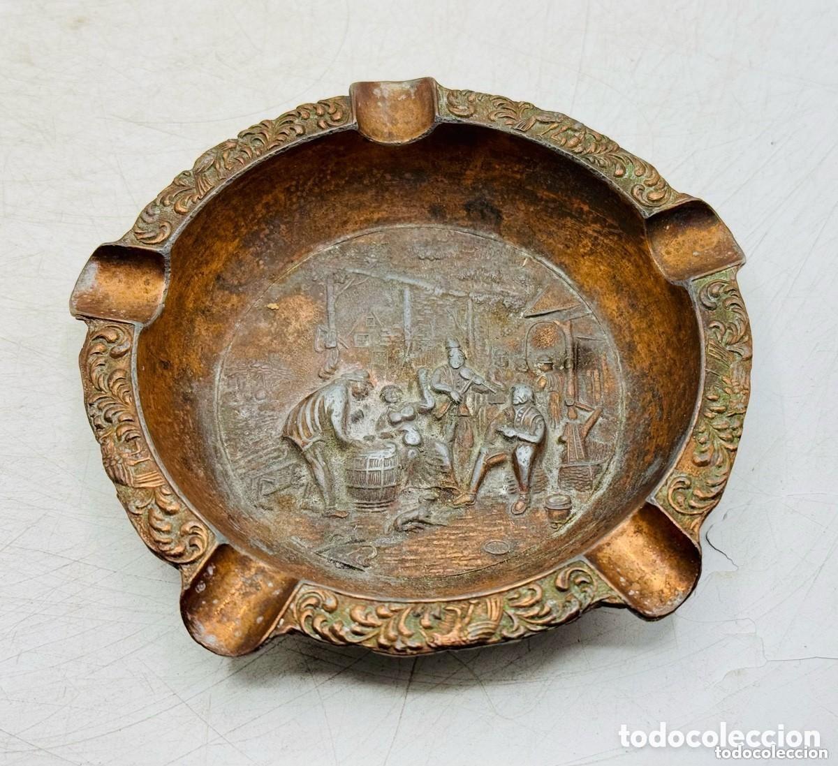 Ceniceros: ANTIGUO CENICERO DE COBRE - Foto 3