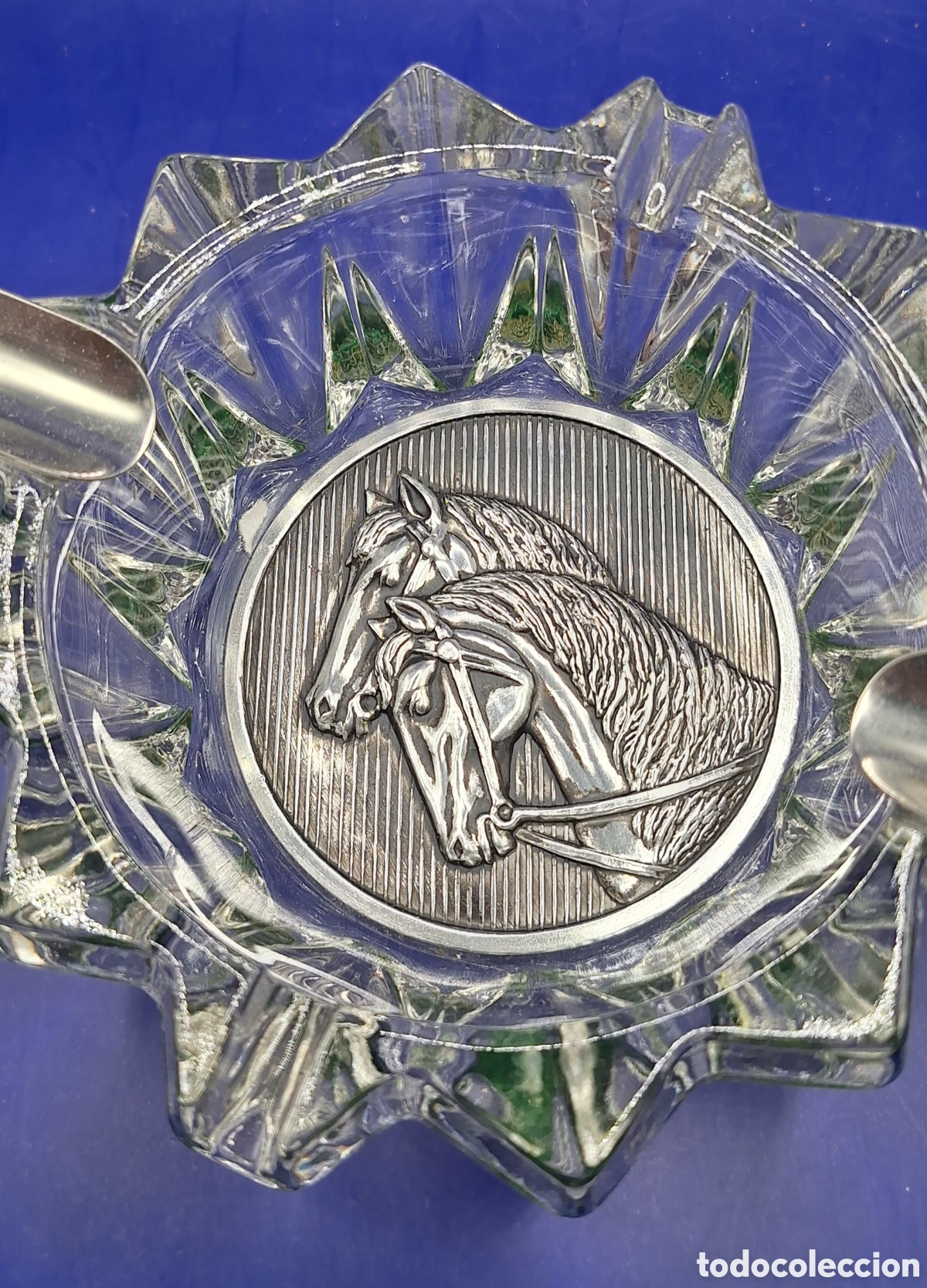 Ceniceros: Cenicero de Cristal con Caballos - Foto 4