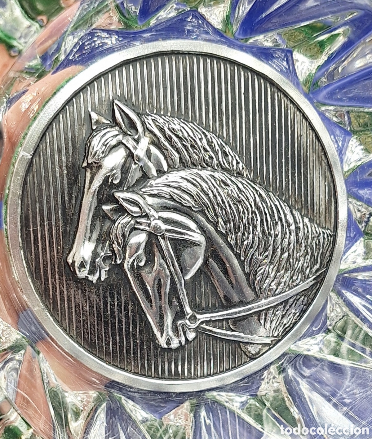 Ceniceros: Cenicero de Cristal con Caballos - Foto 5