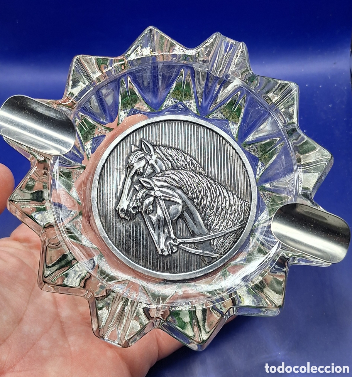 Ceniceros: Cenicero de Cristal con Caballos - Foto 8