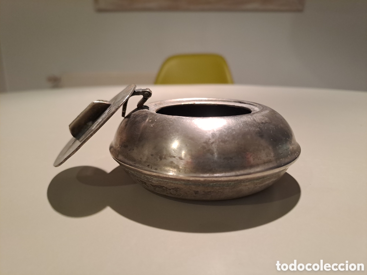 Ceniceros: Cenicero antiguo con tapa - Foto 5