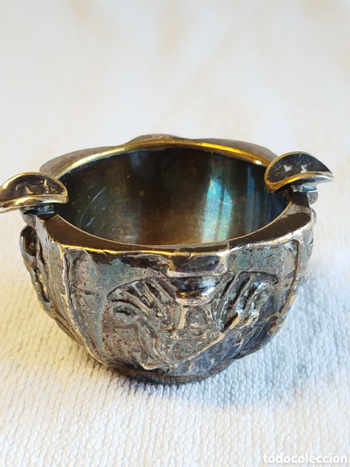 Aschenbecher: Cenicero mini de bronce macizo, de la joyer&iacute;a ALMAZ&Aacute;N.
