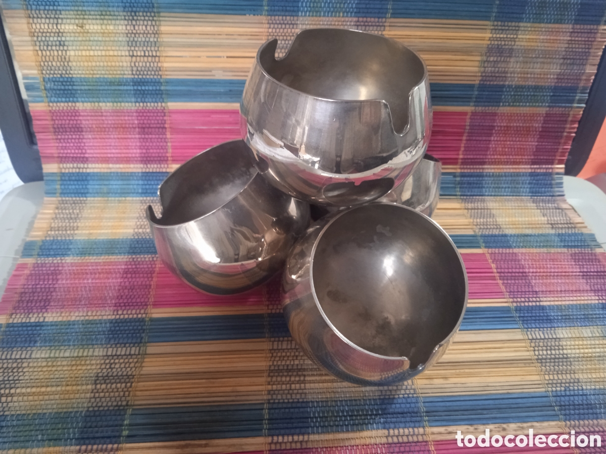 Ceniceros: CENICERO ACERO INOXIDABLE, 4 BOLAS O COPAS - Foto 1
