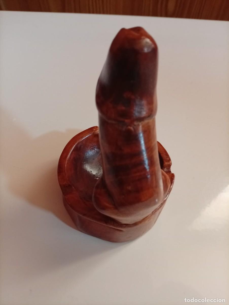 Ceniceros: cenicero de madera en forma de pene - Foto 2