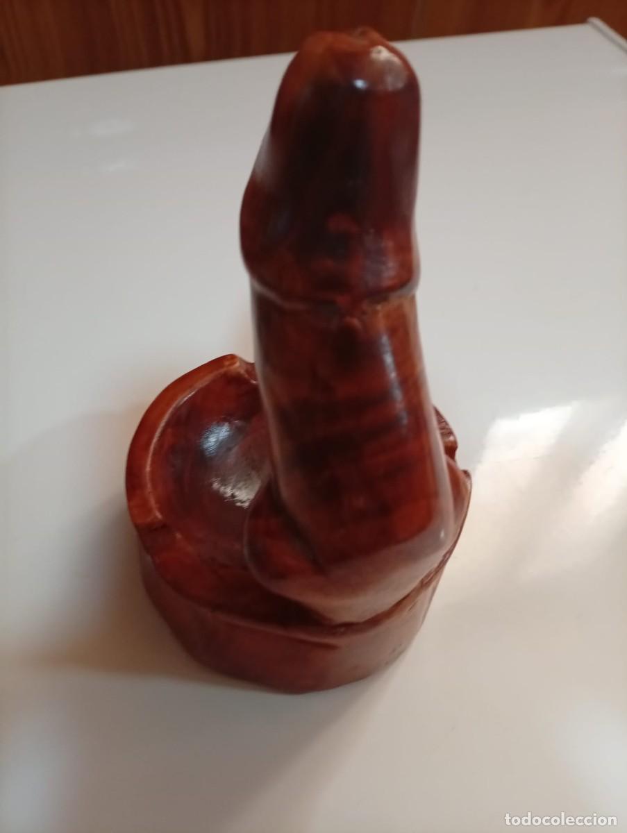 Ceniceros: cenicero de madera en forma de pene - Foto 3