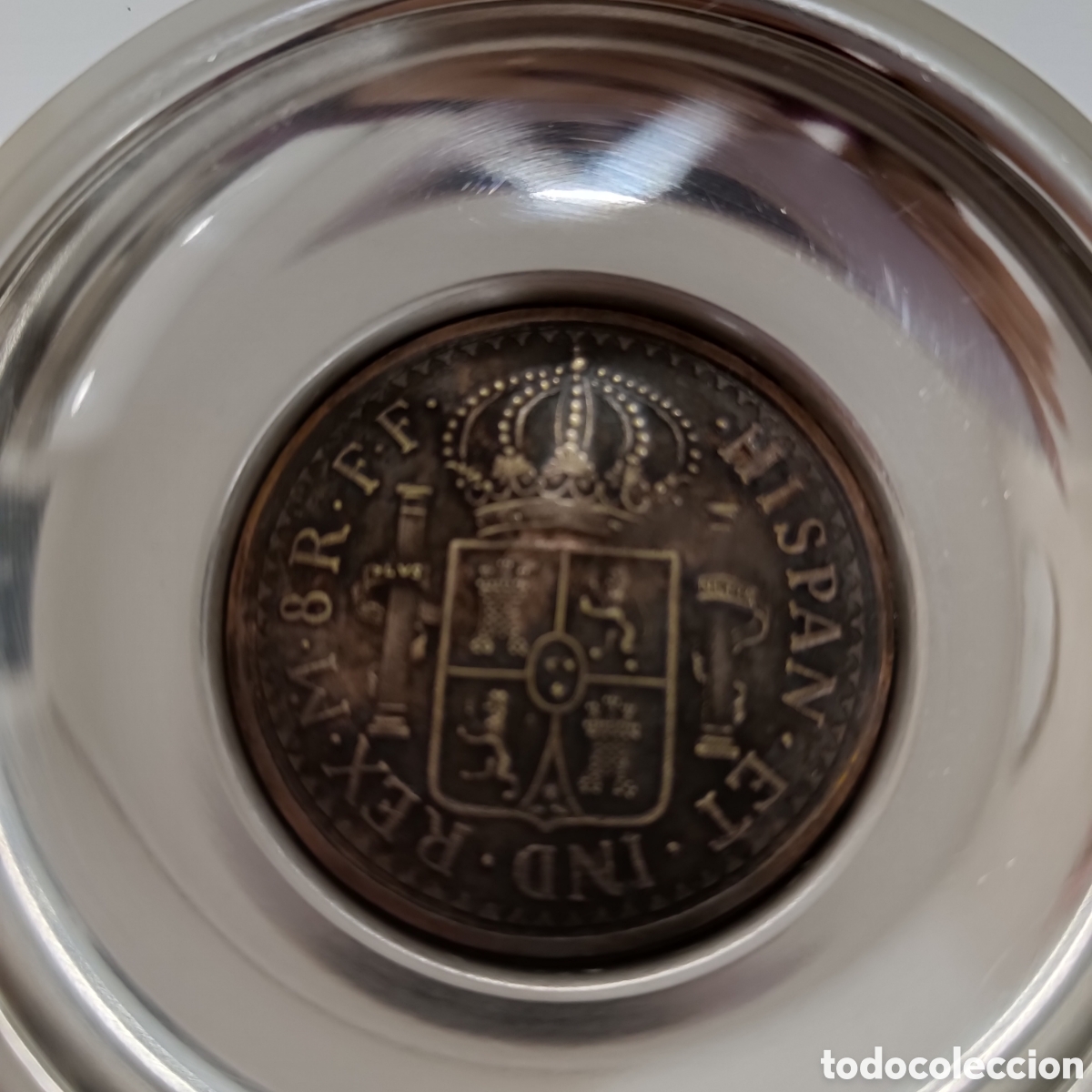 Ceniceros: Cenicero con moneda conmemorativa - Foto 2