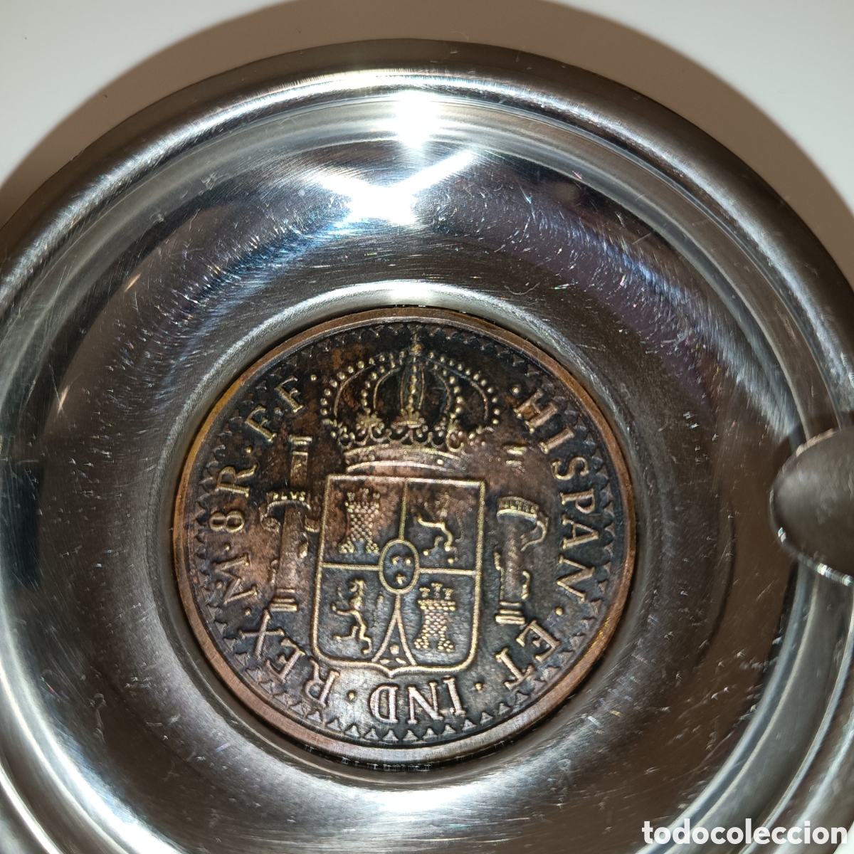 Ceniceros: Cenicero con moneda conmemorativa - Foto 3